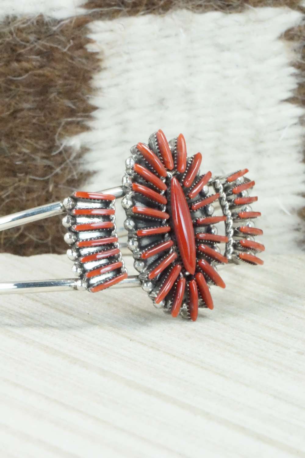 Coral & Sterling Silver Bracelet - Barton Cooeyate