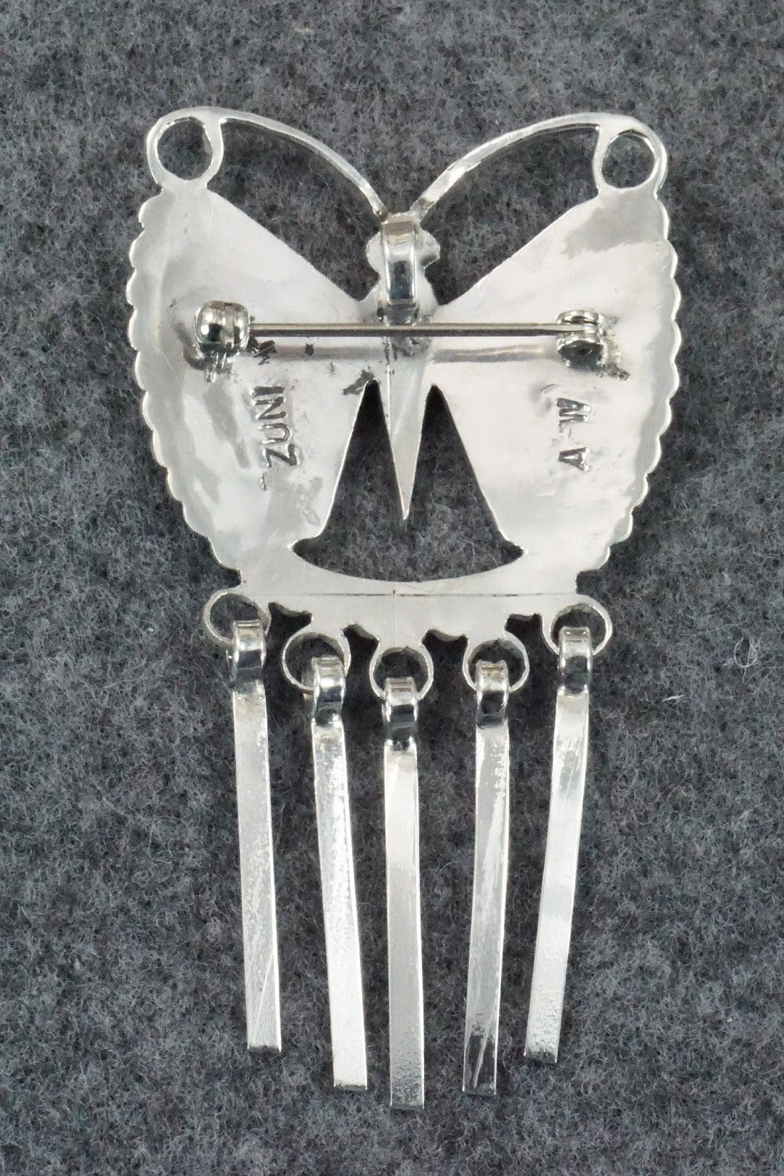Multi Stone & Sterling Silver Inlay Pendant - Adrian Wallace