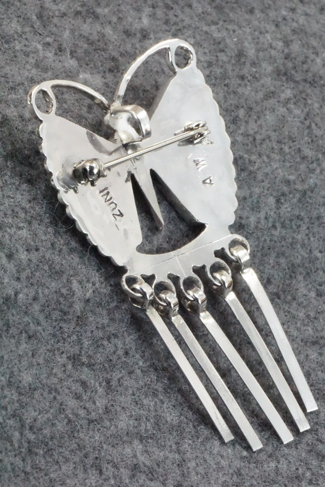 Multi Stone & Sterling Silver Inlay Pendant - Adrian Wallace
