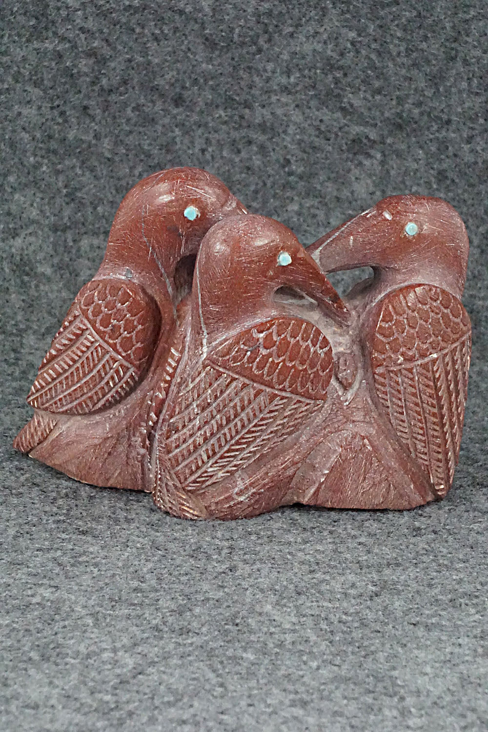 Hummingbirds Zuni Fetish Carving - Carlton Kaamasee