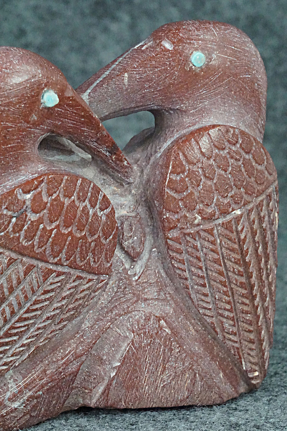 Hummingbirds Zuni Fetish Carving - Carlton Kaamasee