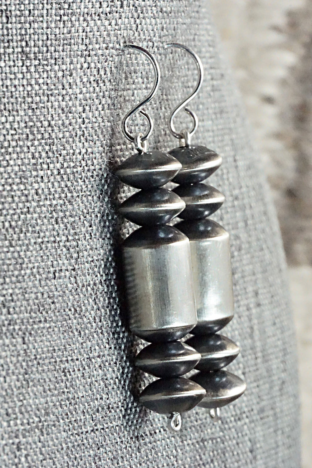 Sterling Silver Navajo Pearl Earrings - Tonisha Haley