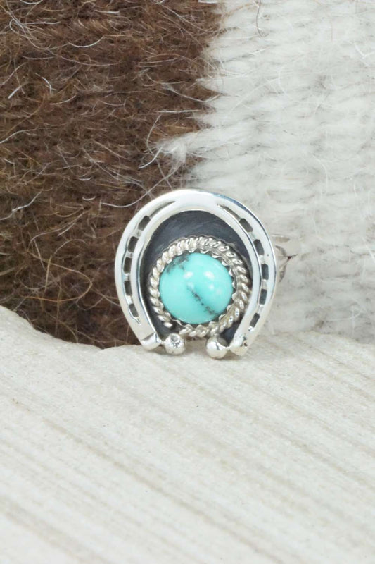 Turquoise & Sterling Silver Ring - Jimson Belin - Size 6