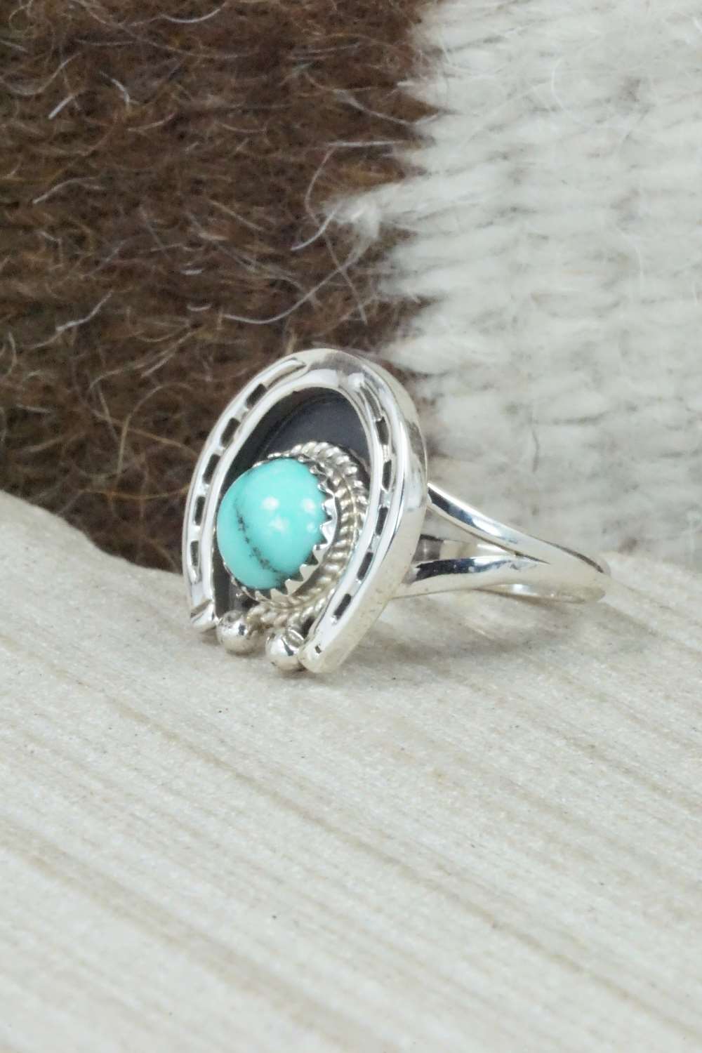 Turquoise & Sterling Silver Ring - Jimson Belin - Size 6