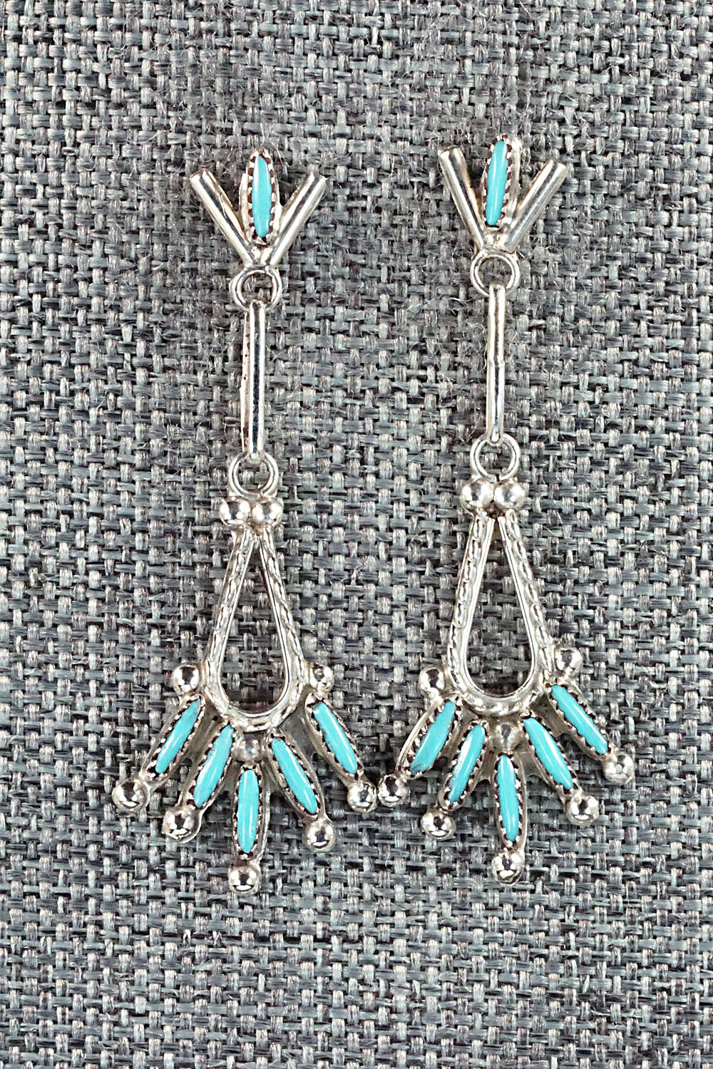 Turquoise & Sterling Silver Necklace and Earrings Set - Rena Cachini