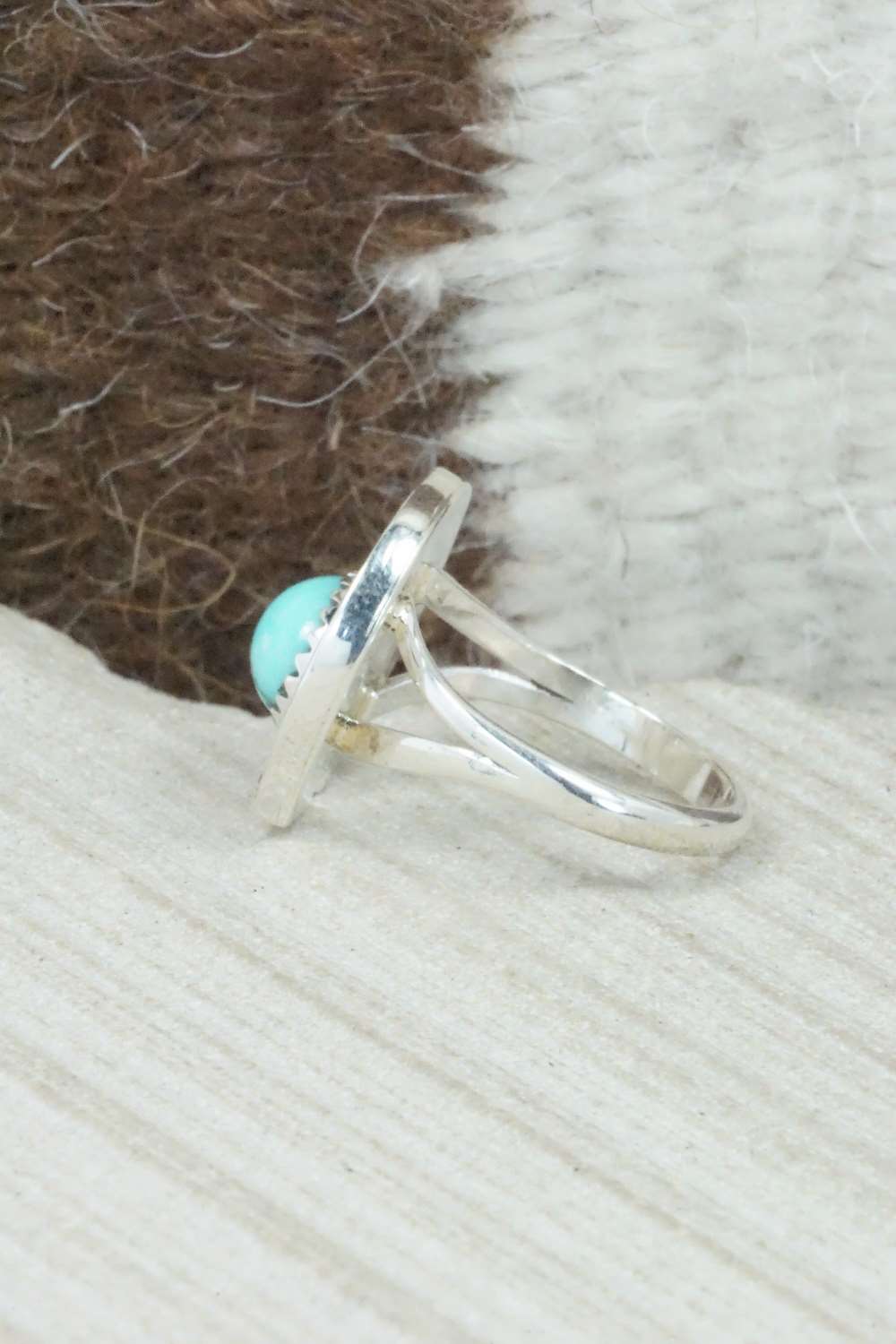 Turquoise & Sterling Silver Ring - Jimson Belin - Size 6