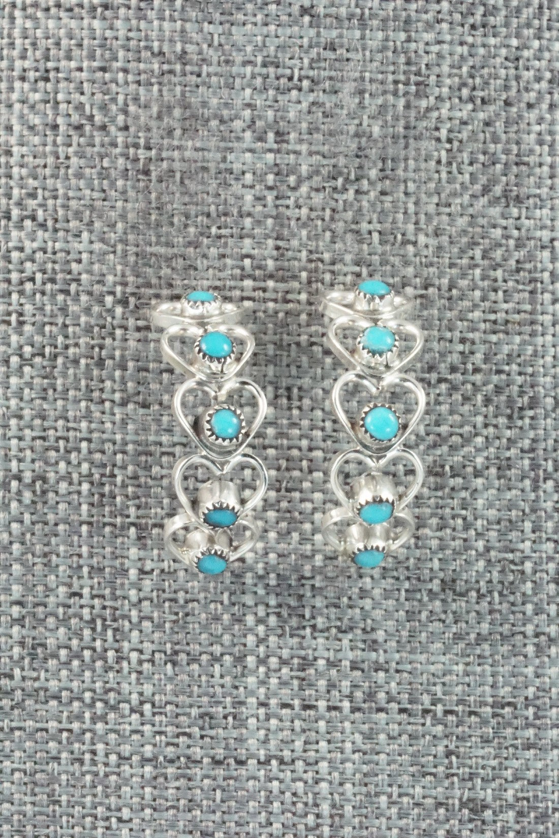 Turquoise & Sterling Silver Earrings - Hazel Pablito