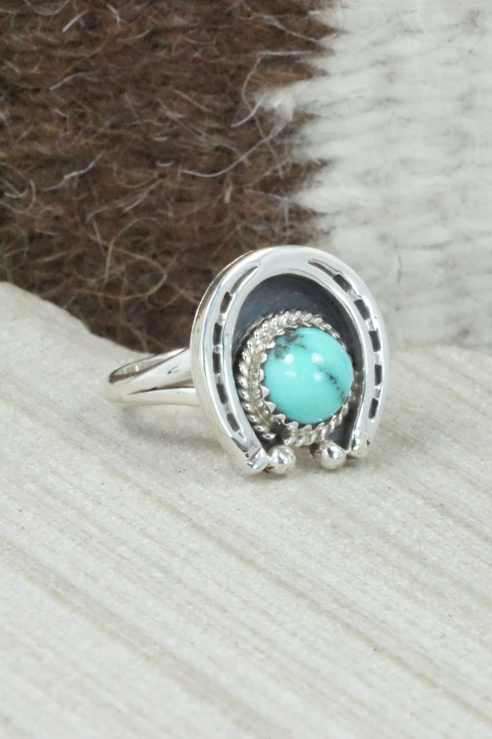 Turquoise & Sterling Silver Ring - Jimson Belin - Size 6