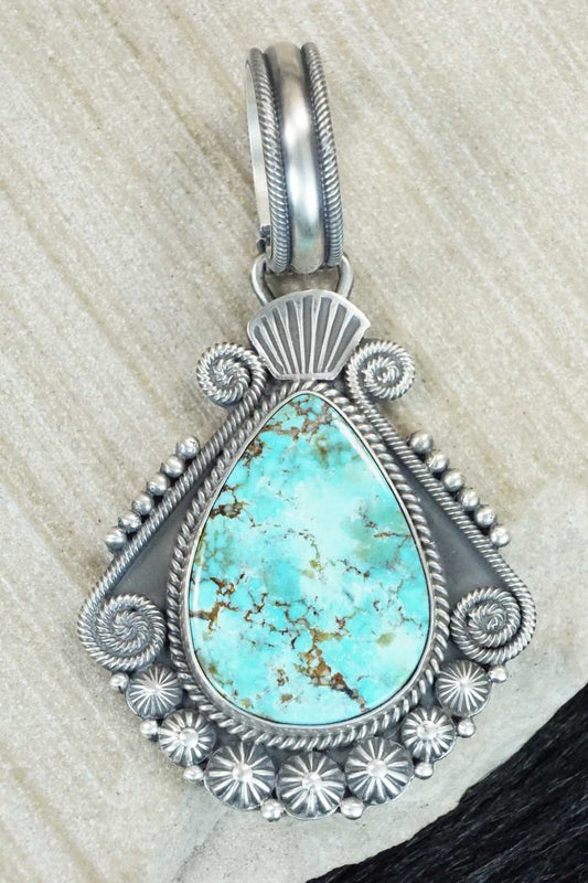 Turquoise & Sterling Silver Pendant - Michael Calladitto