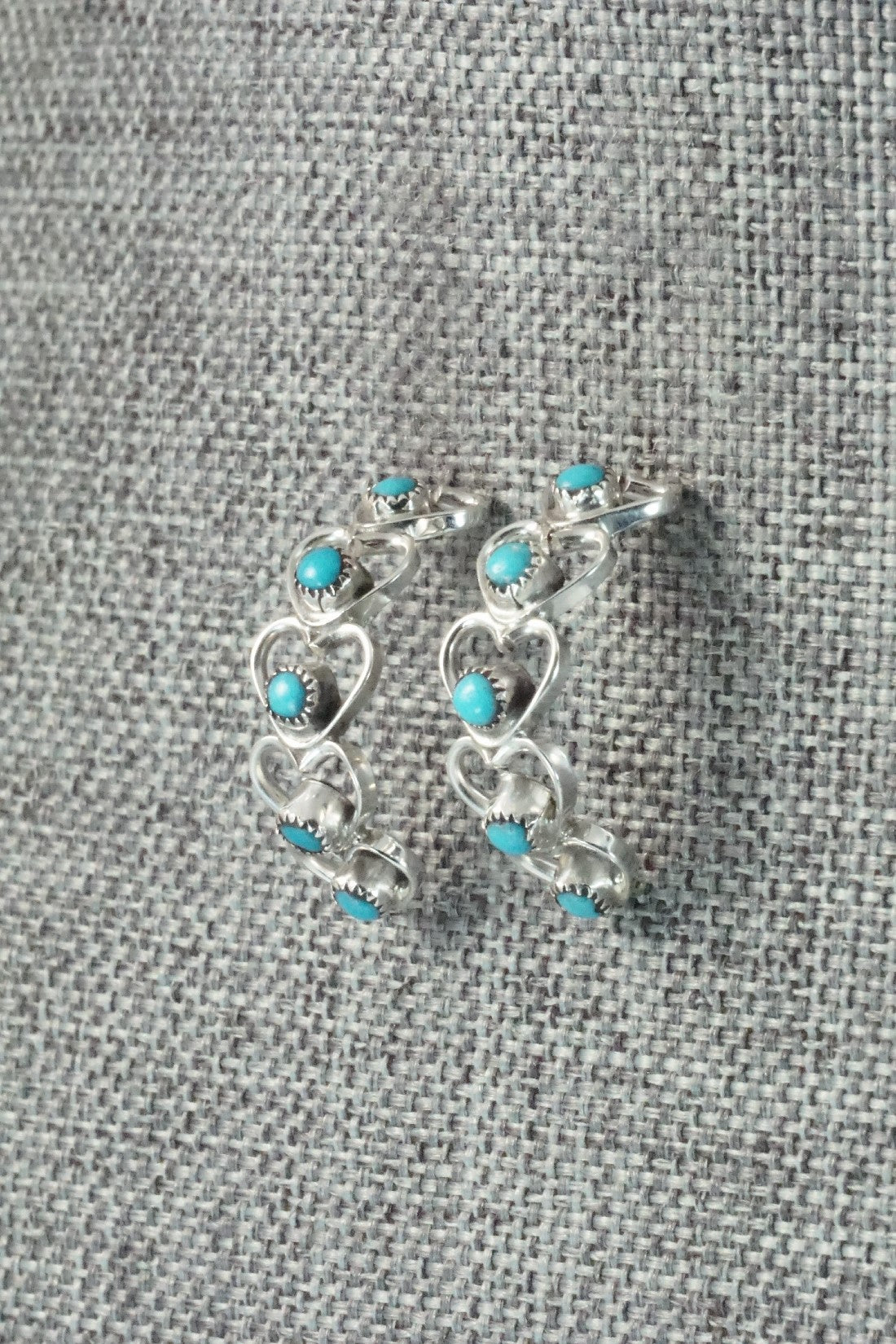 Turquoise & Sterling Silver Earrings - Hazel Pablito