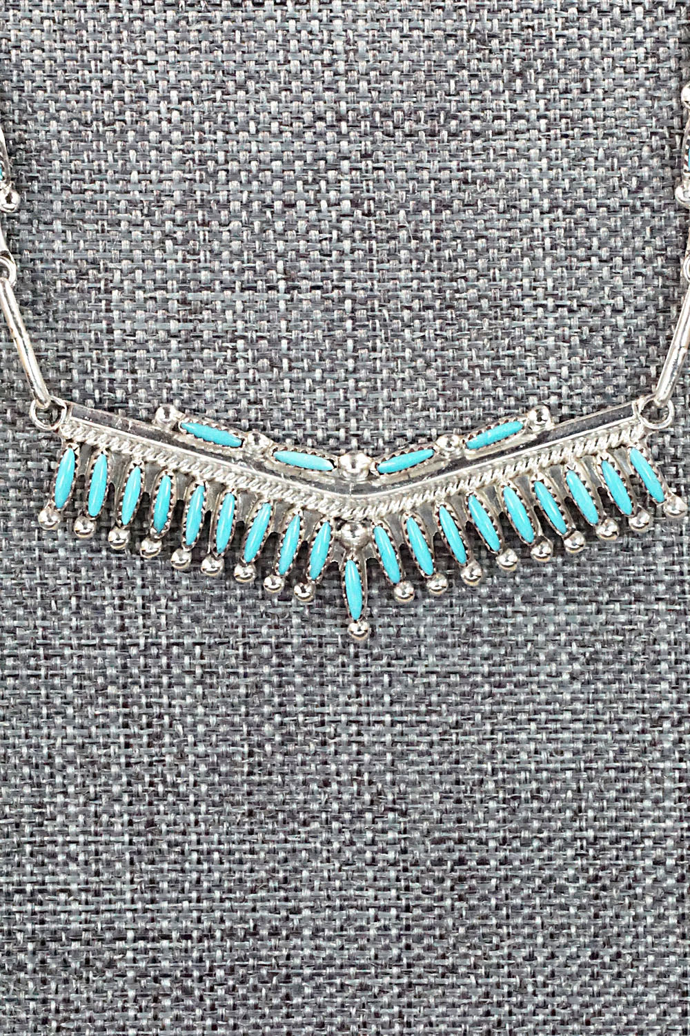 Turquoise & Sterling Silver Necklace and Earrings Set - Rena Cachini