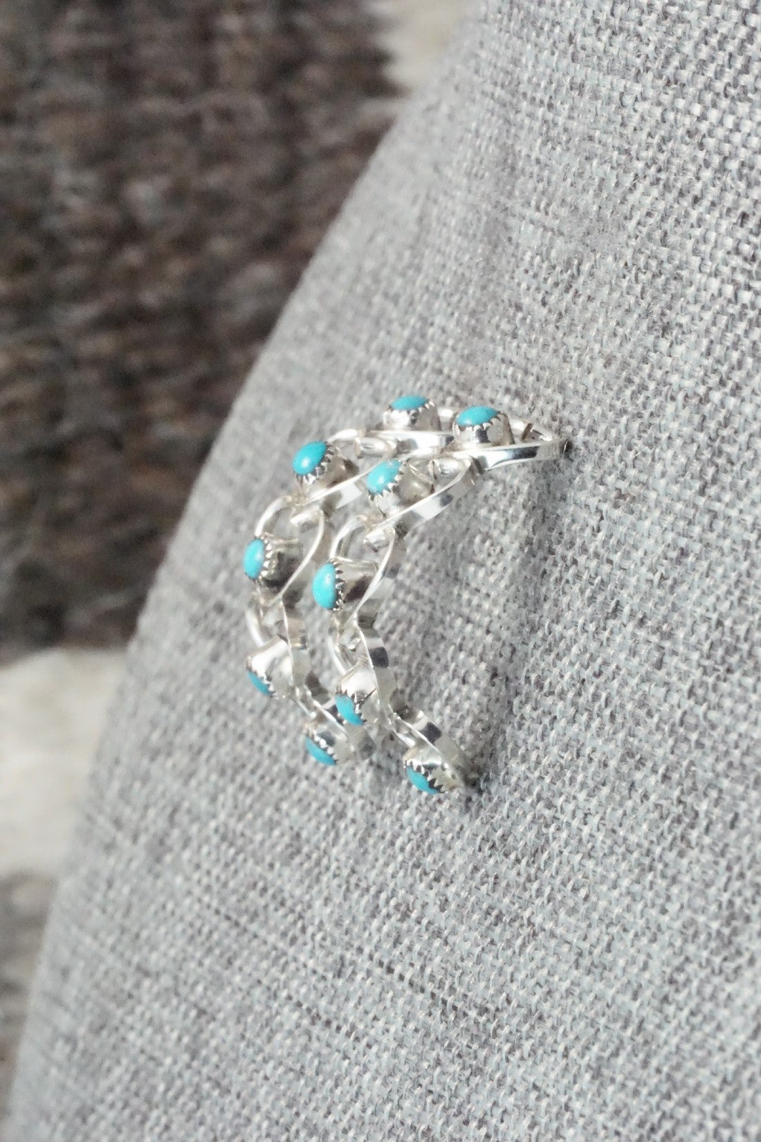 Turquoise & Sterling Silver Earrings - Hazel Pablito