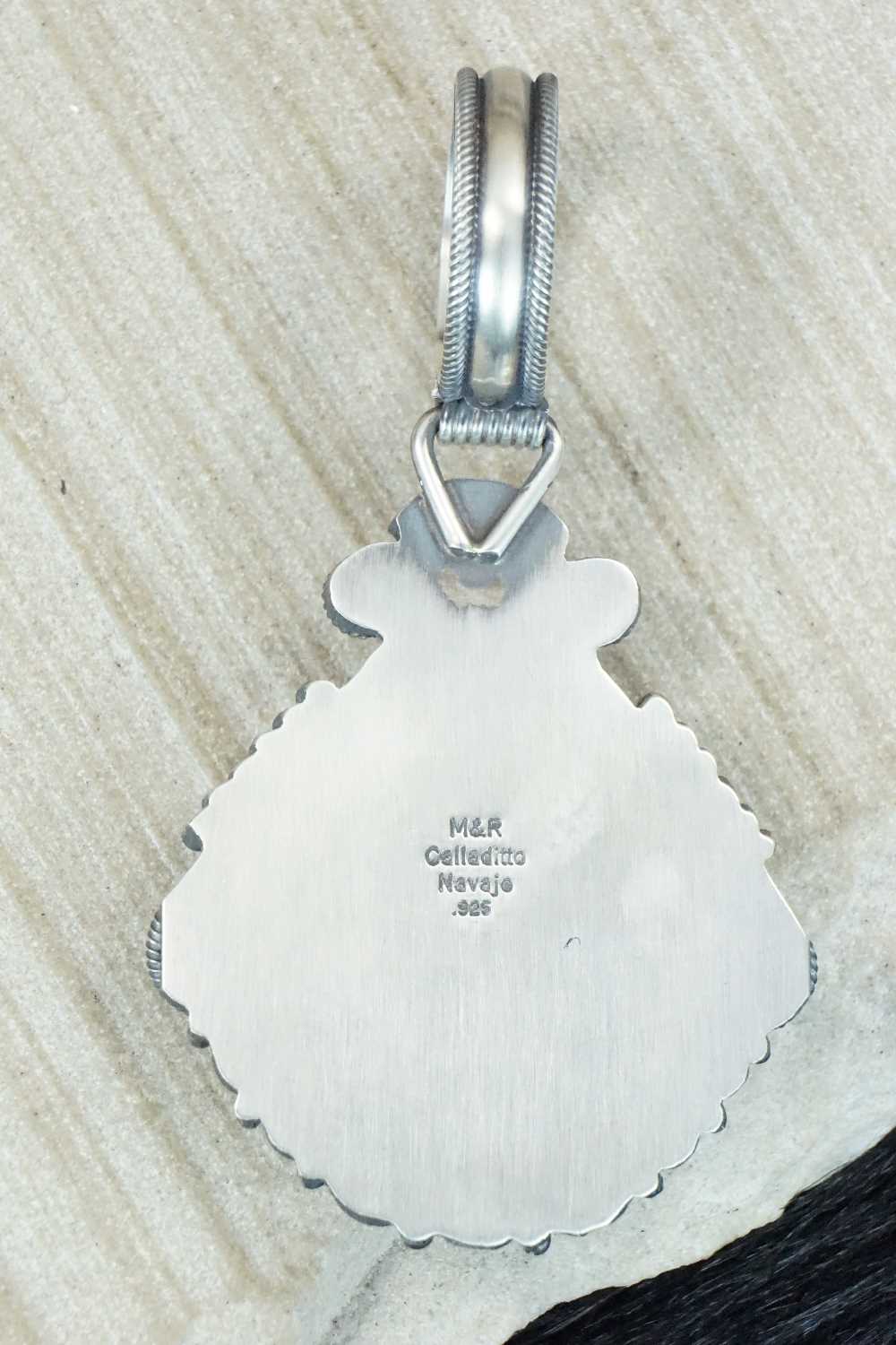Turquoise & Sterling Silver Pendant - Michael Calladitto