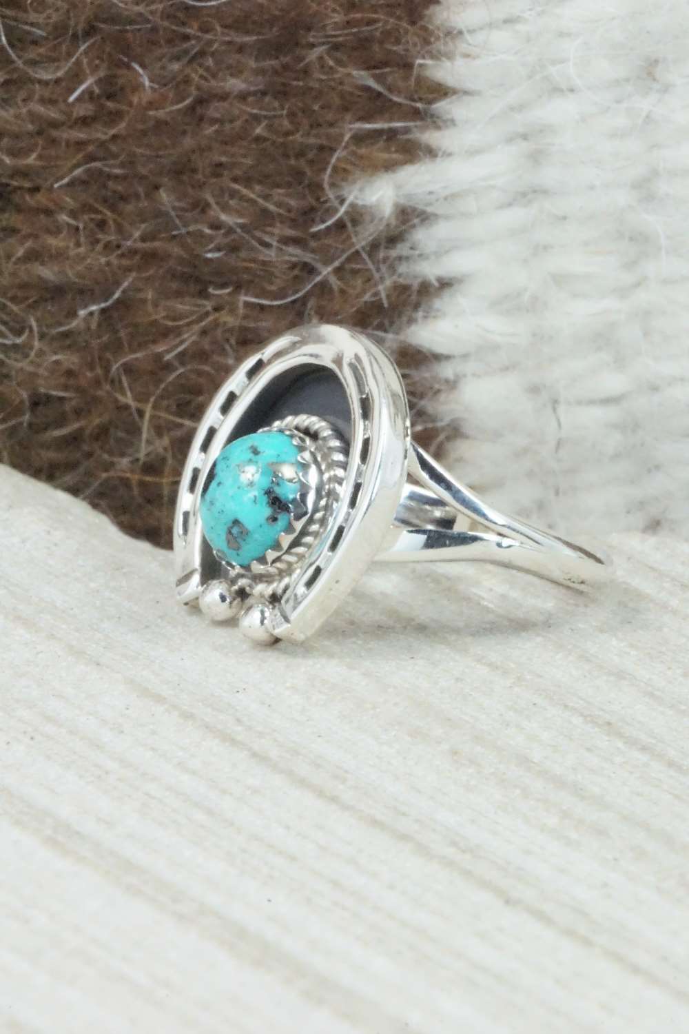 Turquoise & Sterling Silver Ring - Jimson Belin - Size 6.75