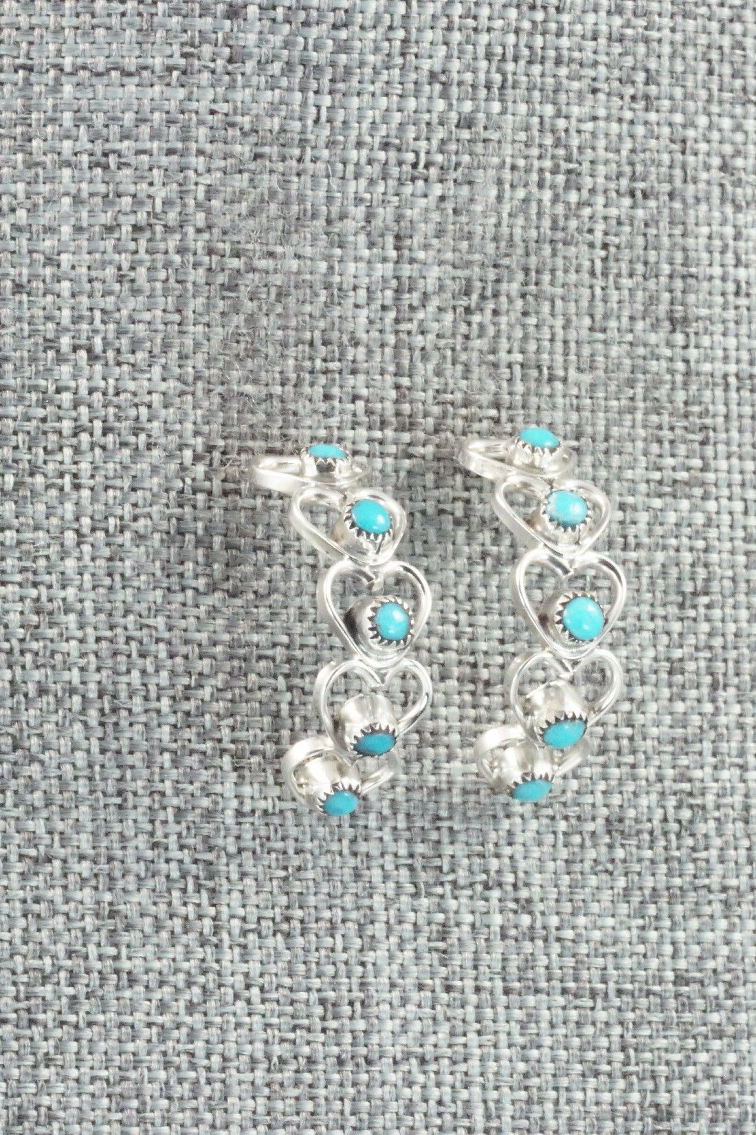Turquoise & Sterling Silver Earrings - Hazel Pablito