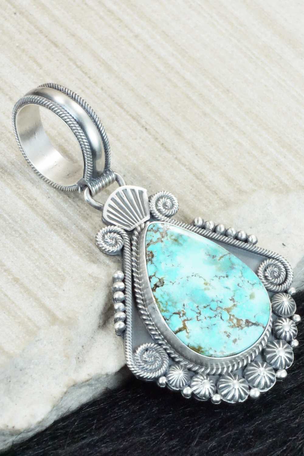 Turquoise & Sterling Silver Pendant - Michael Calladitto