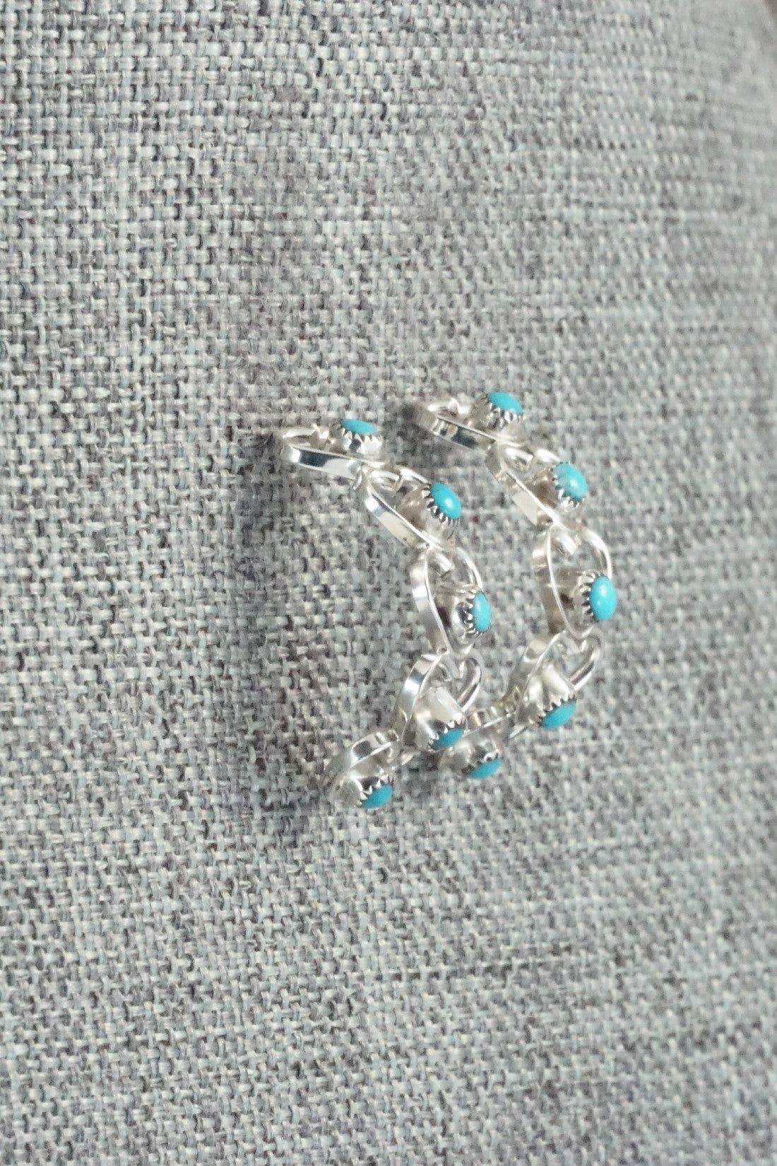 Turquoise & Sterling Silver Earrings - Hazel Pablito