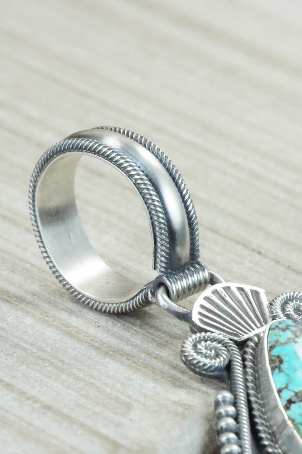 Turquoise & Sterling Silver Pendant - Michael Calladitto
