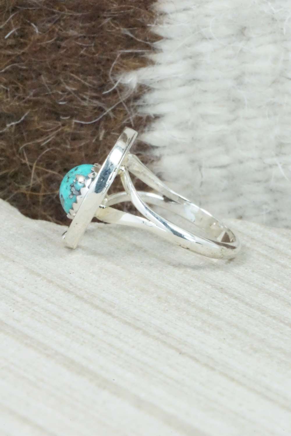 Turquoise & Sterling Silver Ring - Jimson Belin - Size 6.75