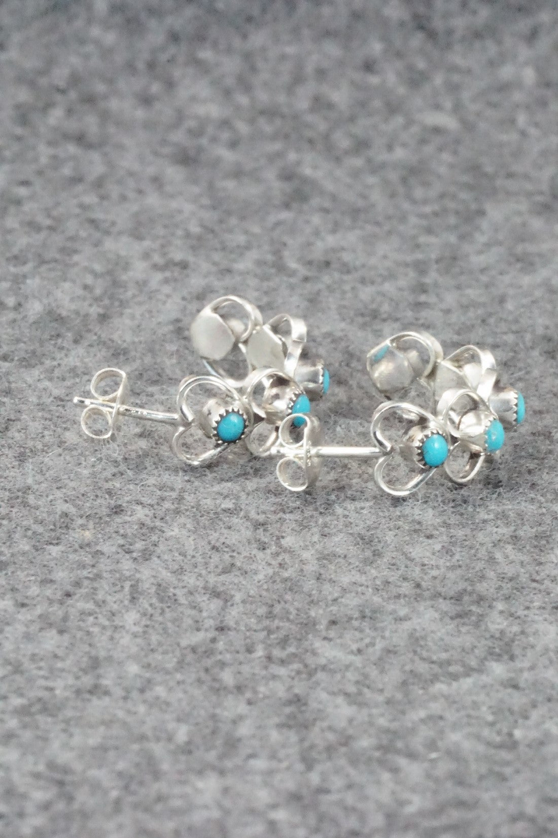 Turquoise & Sterling Silver Earrings - Hazel Pablito