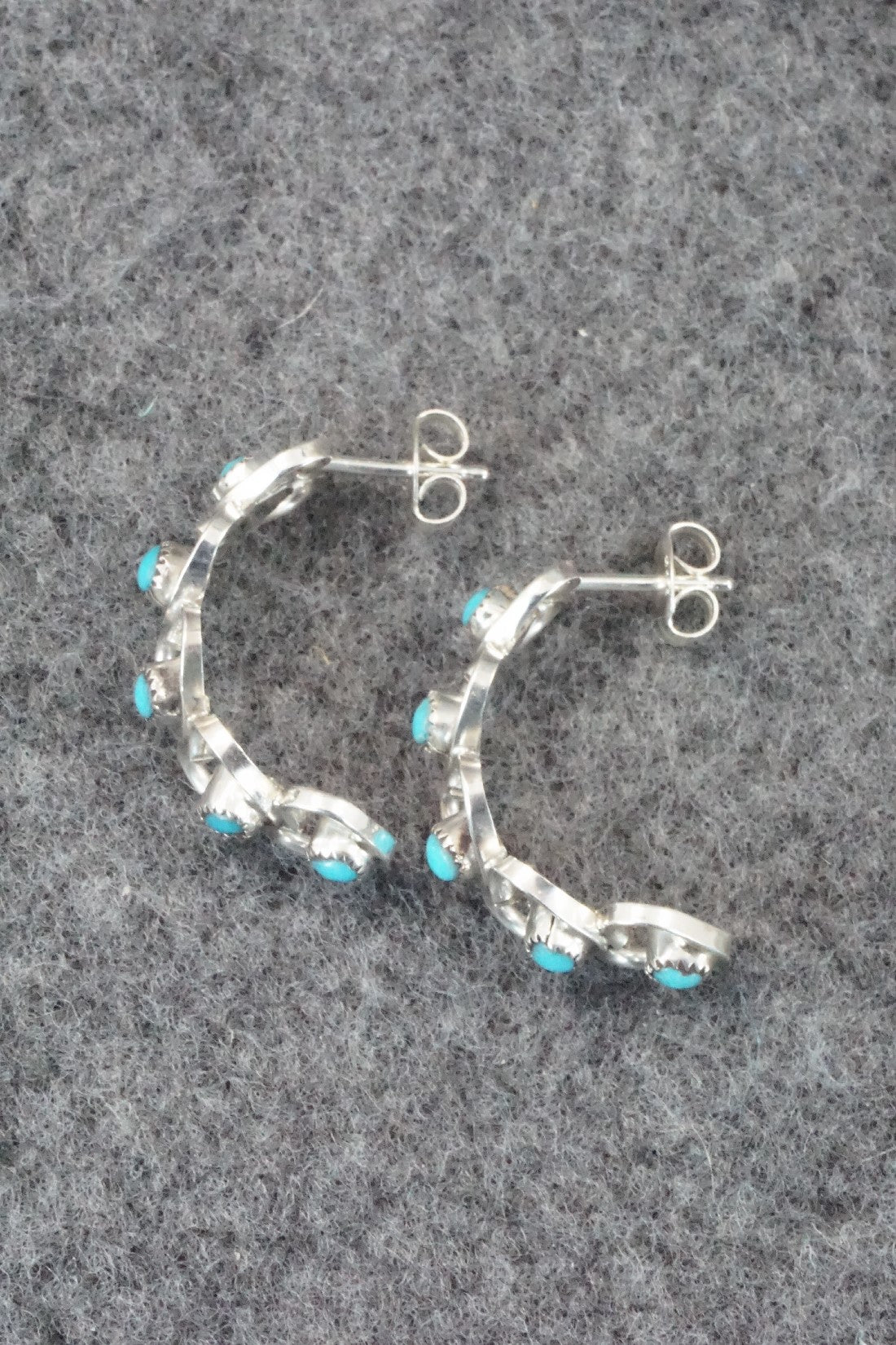 Turquoise & Sterling Silver Earrings - Hazel Pablito