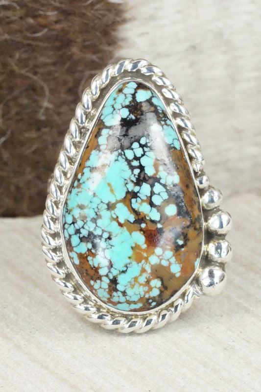 Turquoise & Sterling Silver Ring - Delbert Arviso - Size 10.75