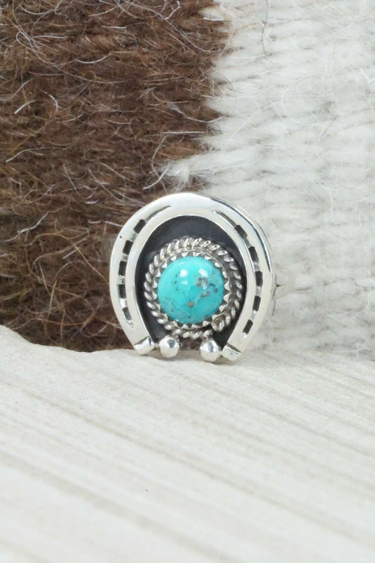 Turquoise & Sterling Silver Ring - Jimson Belin - Size 8