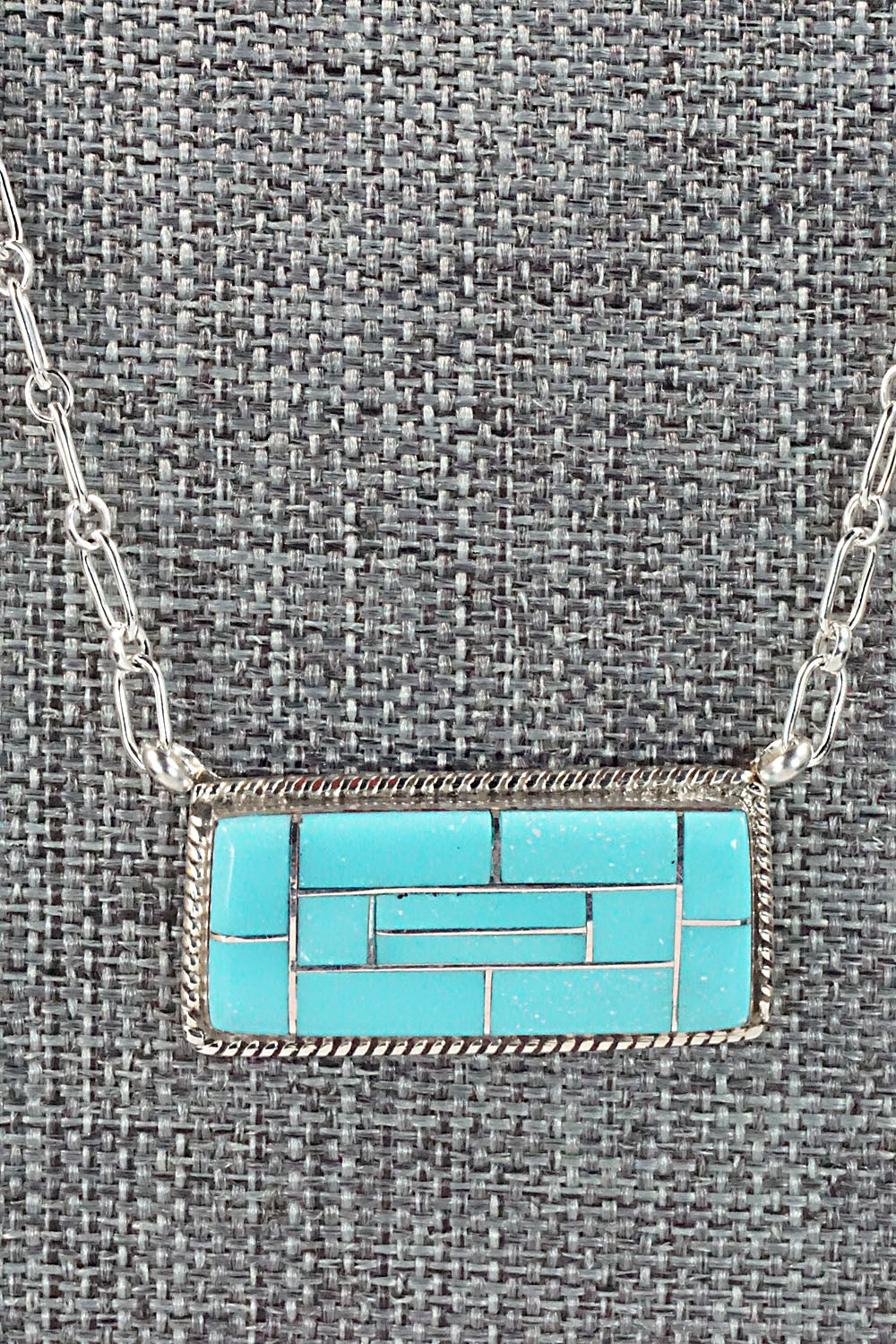 Turquoise & Sterling Silver Necklace - Carey Luarkie