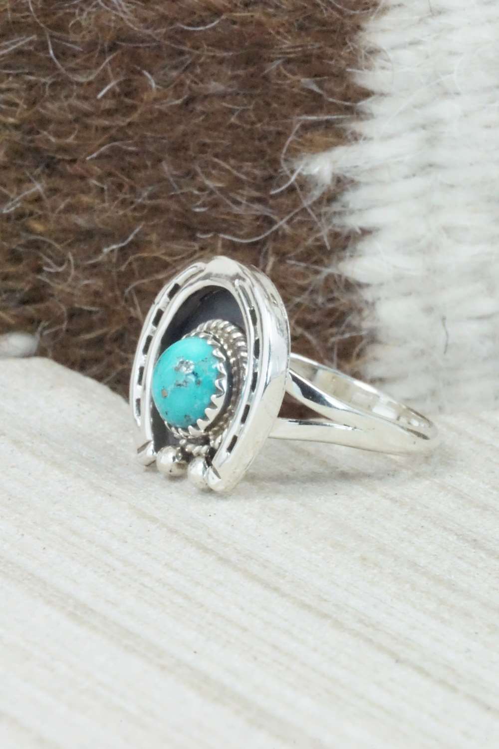 Turquoise & Sterling Silver Ring - Jimson Belin - Size 8