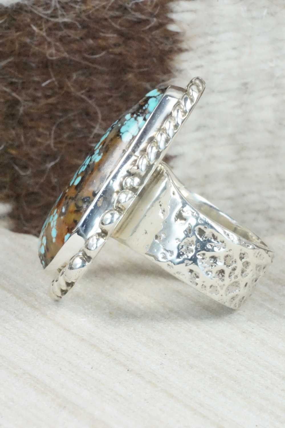 Turquoise & Sterling Silver Ring - Delbert Arviso - Size 10.75