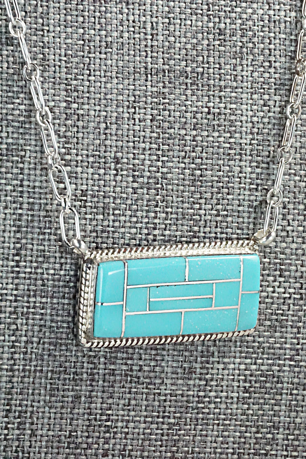 Turquoise & Sterling Silver Necklace - Carey Luarkie