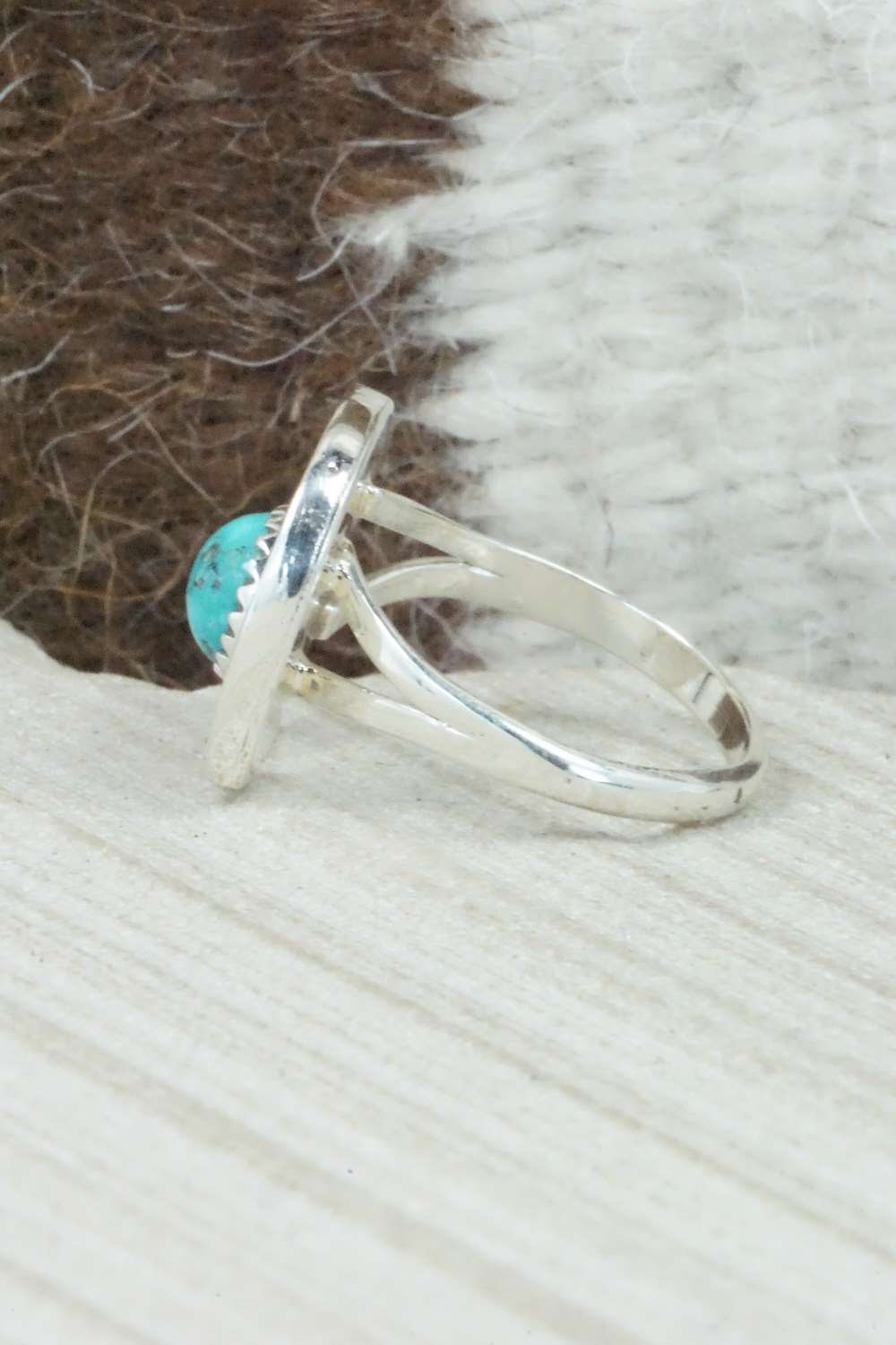 Turquoise & Sterling Silver Ring - Jimson Belin - Size 8