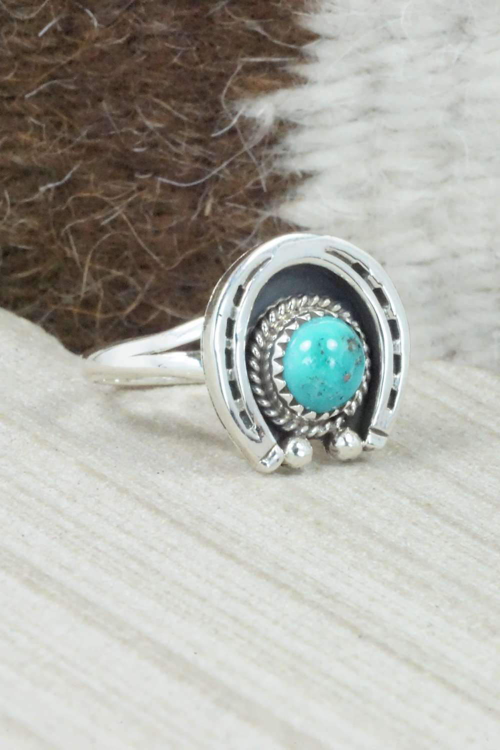 Turquoise & Sterling Silver Ring - Jimson Belin - Size 8