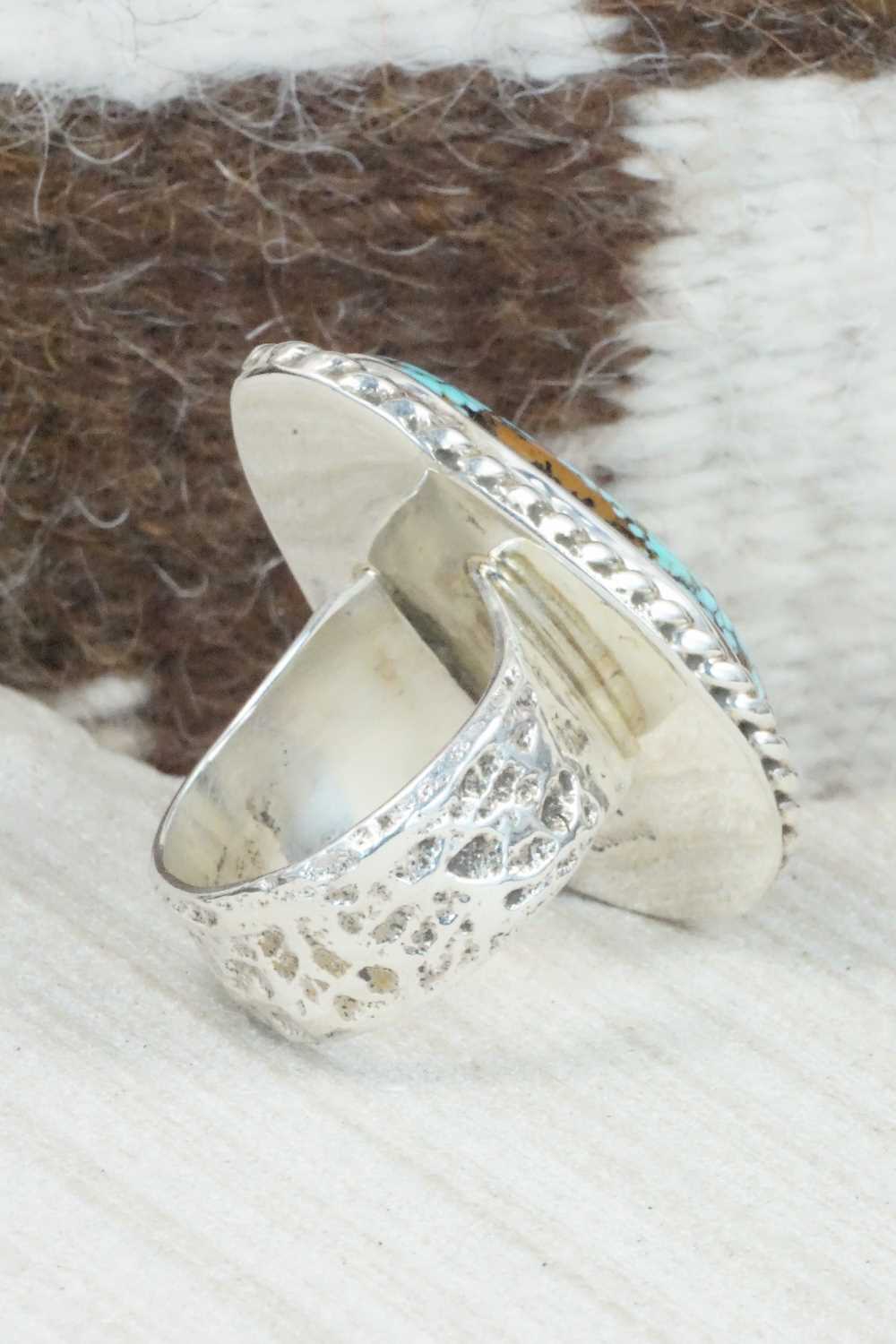 Turquoise & Sterling Silver Ring - Delbert Arviso - Size 10.75