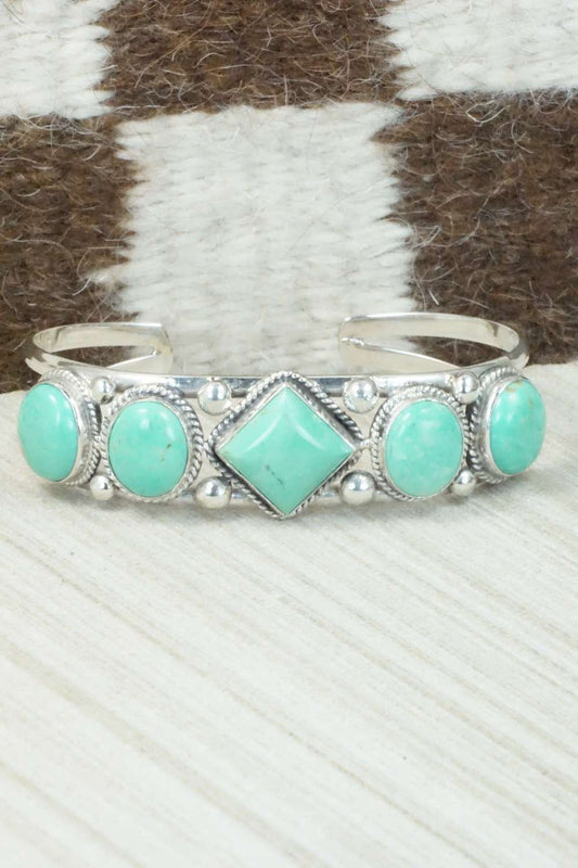 Turquoise and Sterling Silver Bracelet - Tom Lewis