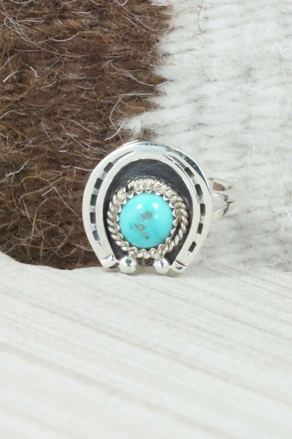 Turquoise & Sterling Silver Ring - Jimson Belin - Size 8