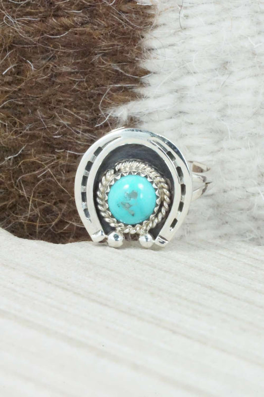 Turquoise & Sterling Silver Ring - Jimson Belin - Size 8