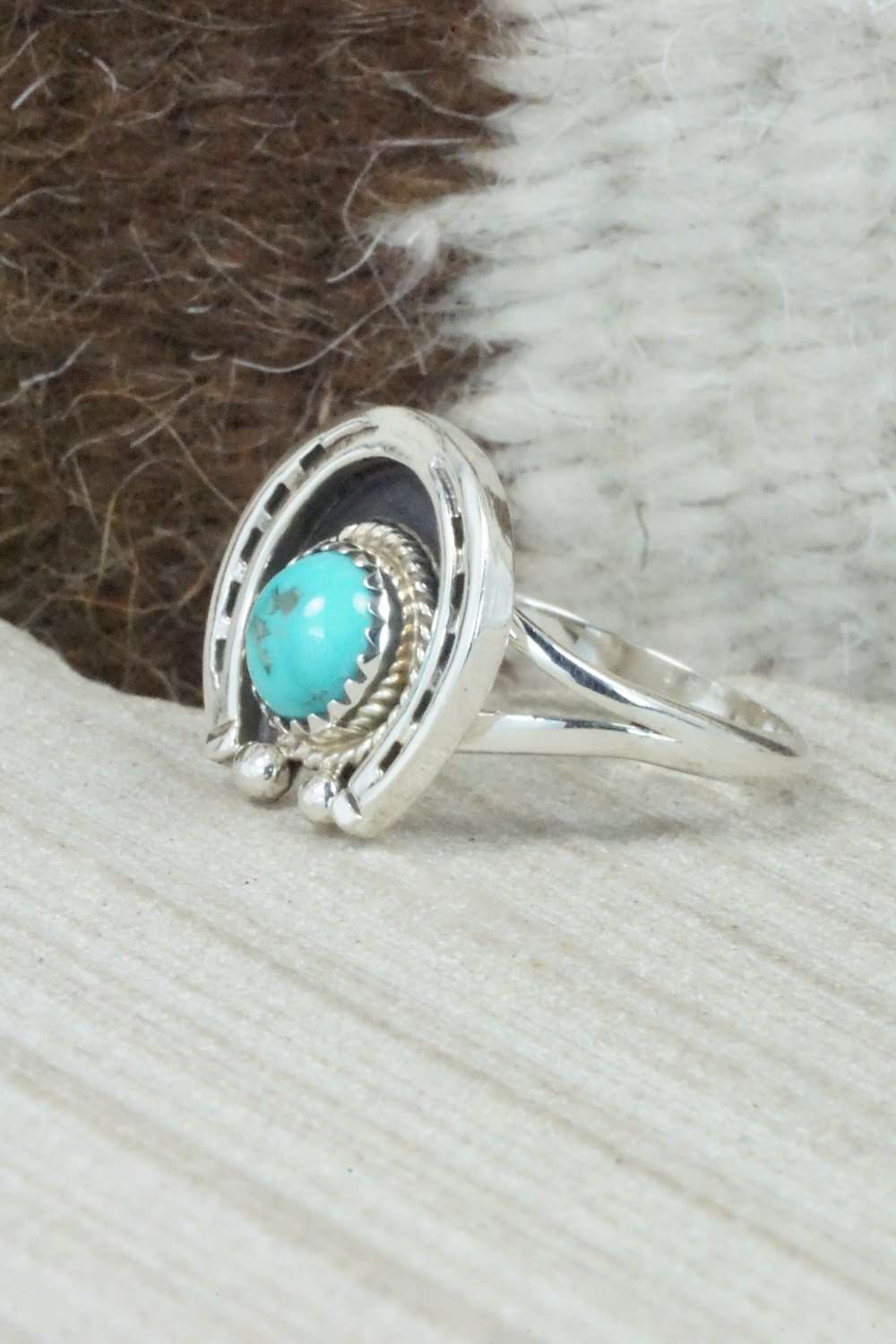 Turquoise & Sterling Silver Ring - Jimson Belin - Size 8