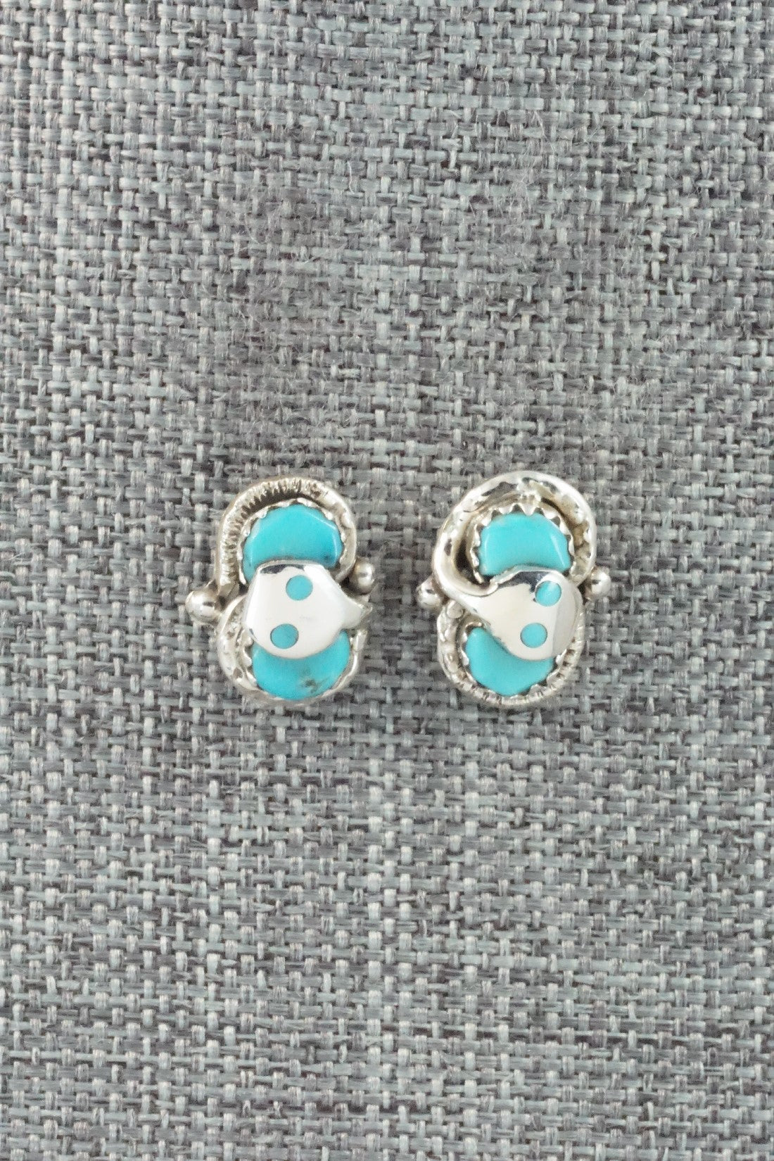 Turquoise & Sterling Silver Earrings - Joy Calavaza