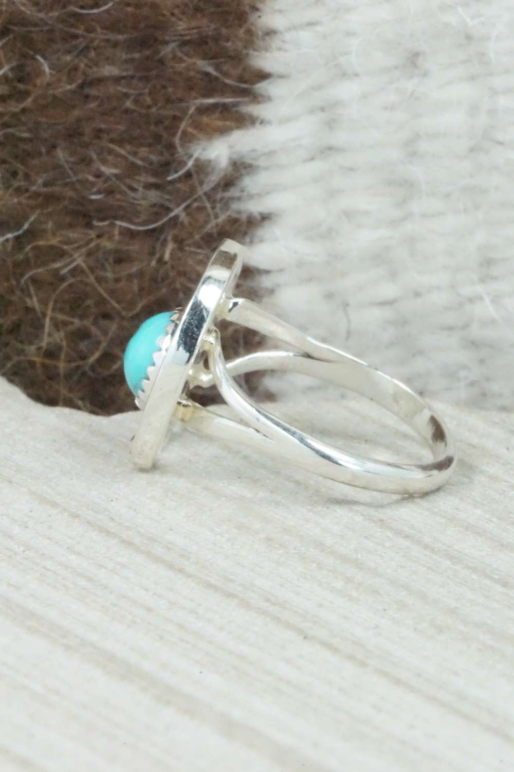 Turquoise & Sterling Silver Ring - Jimson Belin - Size 8