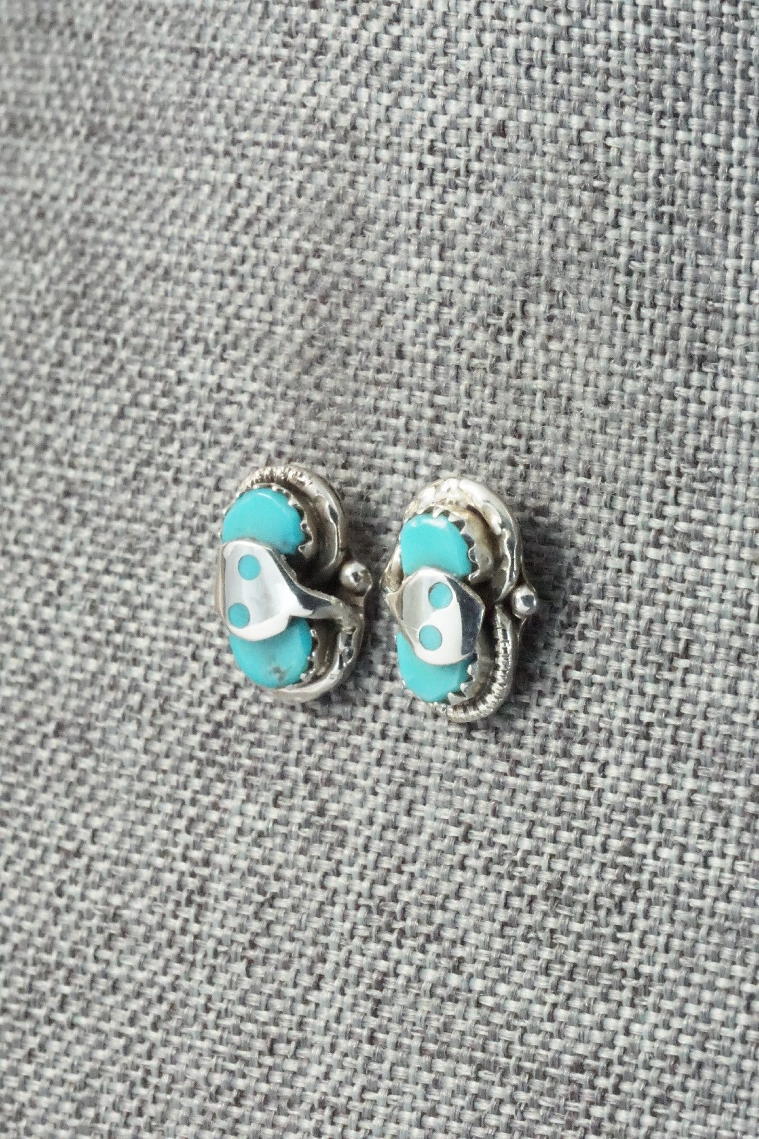 Turquoise & Sterling Silver Earrings - Joy Calavaza