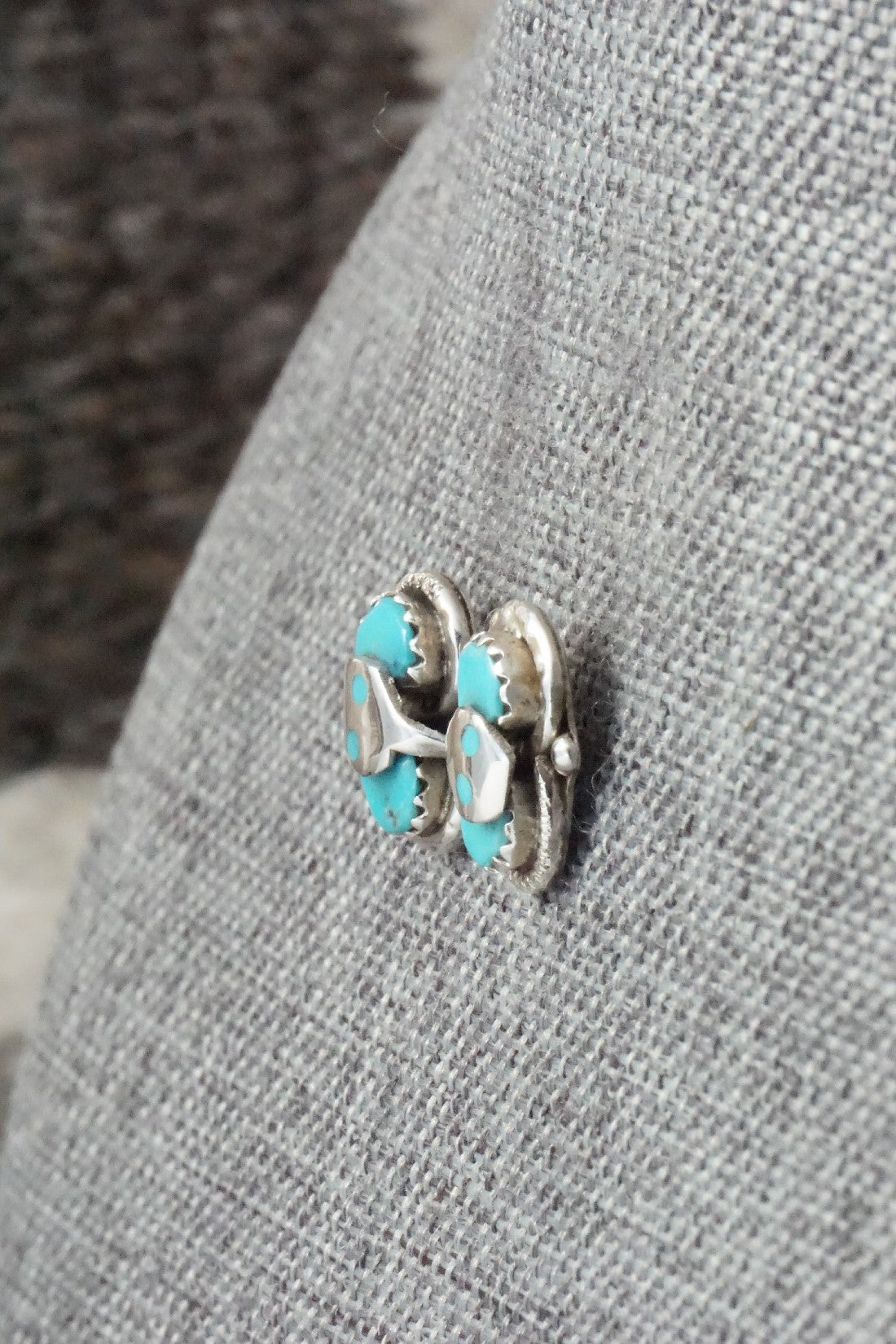 Turquoise & Sterling Silver Earrings - Joy Calavaza