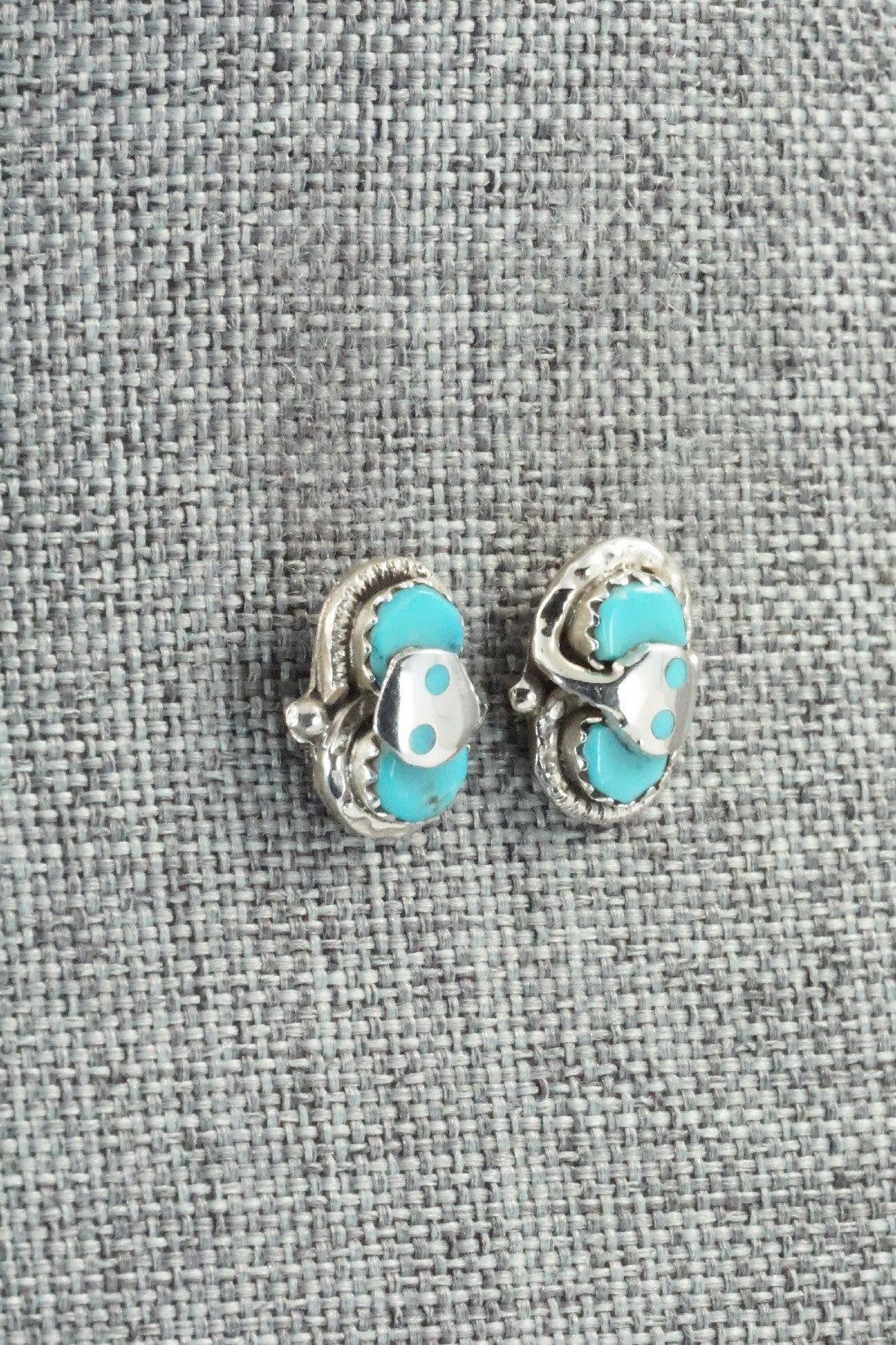 Turquoise & Sterling Silver Earrings - Joy Calavaza