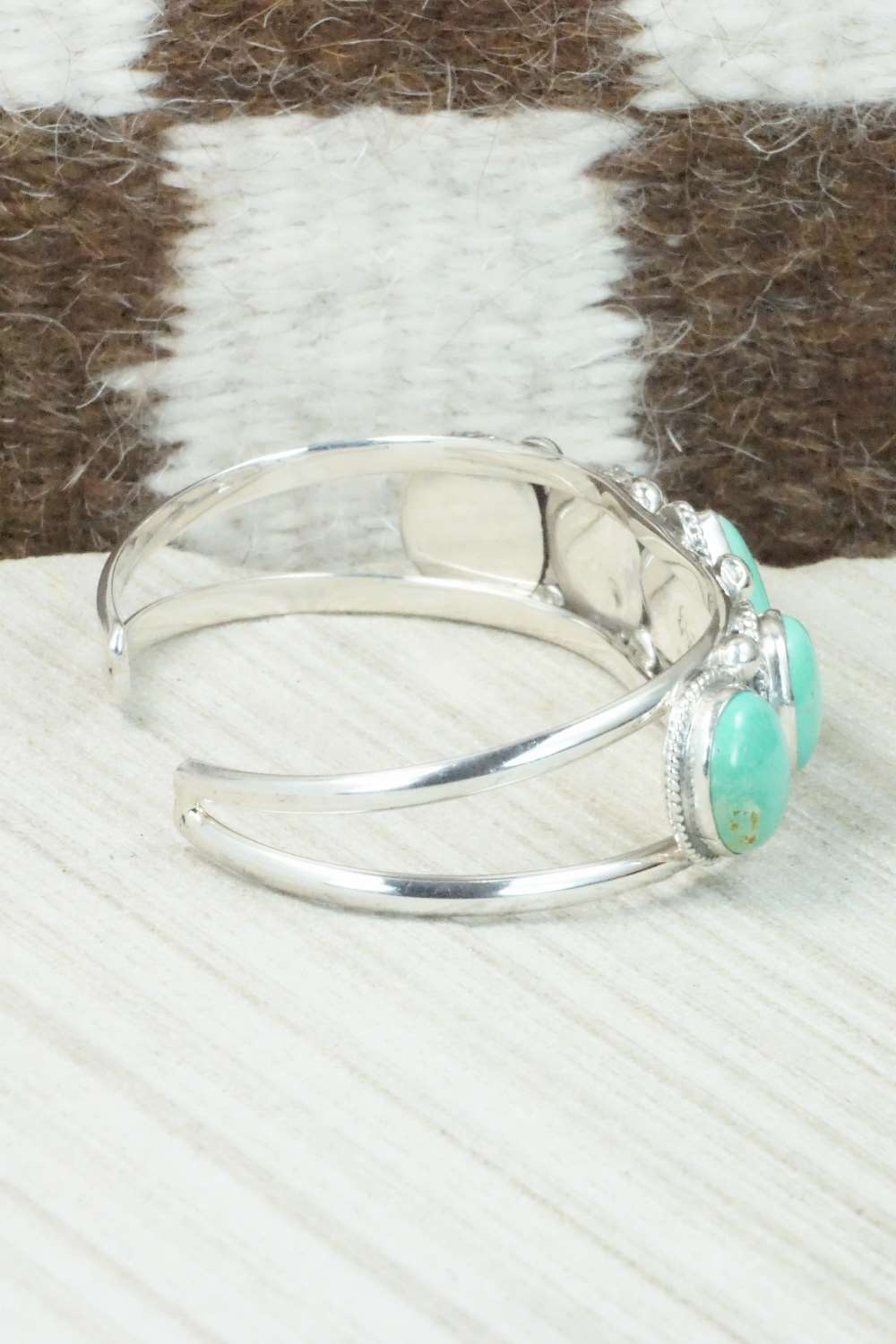 Turquoise and Sterling Silver Bracelet - Tom Lewis