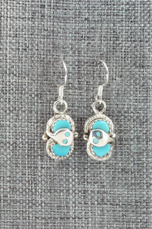 Turquoise & Sterling Silver Earrings - Joy Calavaza