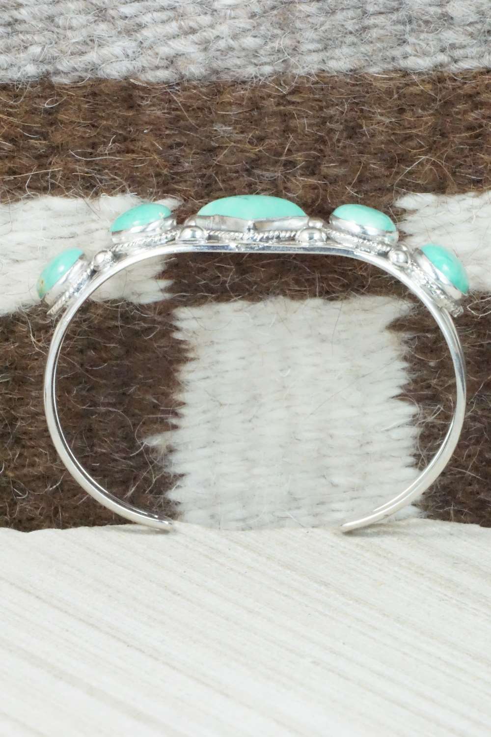 Turquoise and Sterling Silver Bracelet - Tom Lewis