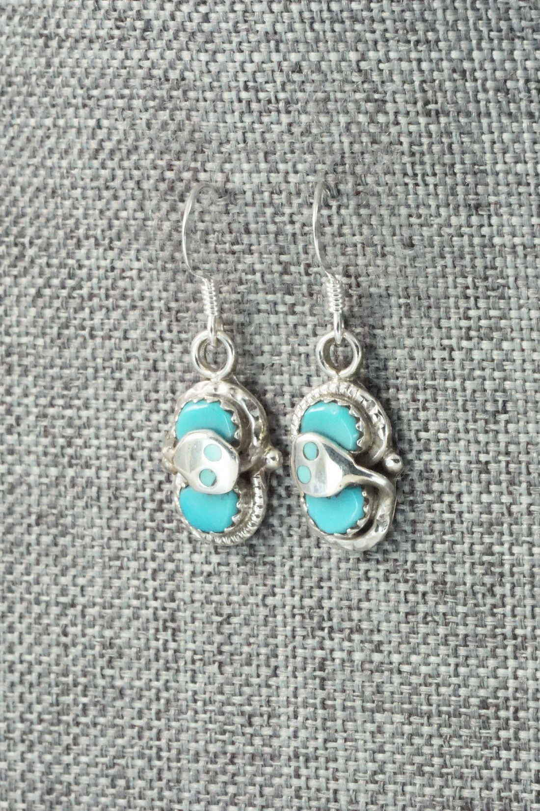 Turquoise & Sterling Silver Earrings - Joy Calavaza