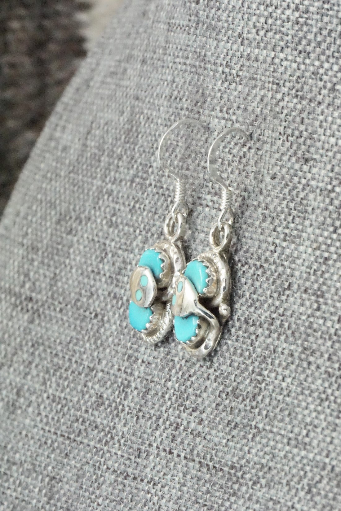 Turquoise & Sterling Silver Earrings - Joy Calavaza