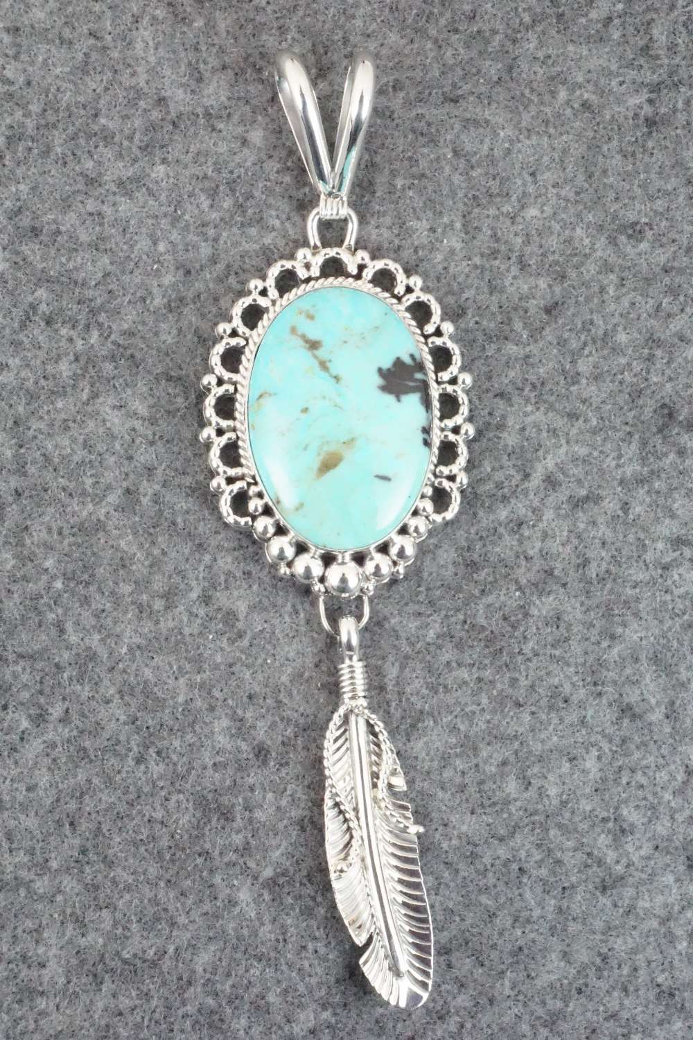 Turquoise and Sterling Silver Pendant - Daniel Benally