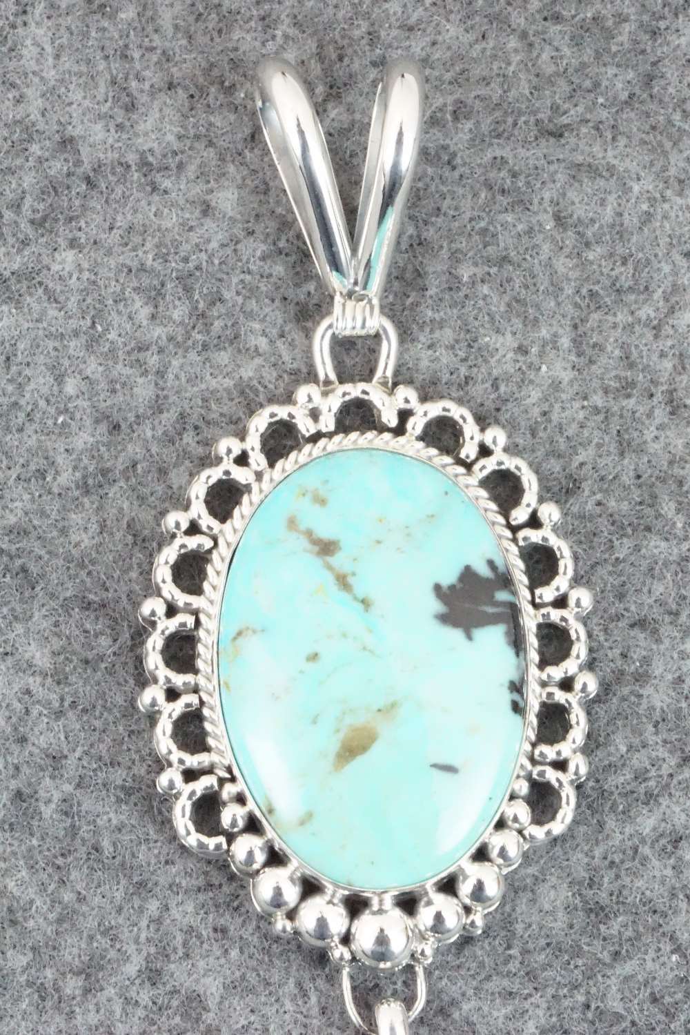 Turquoise and Sterling Silver Pendant - Daniel Benally